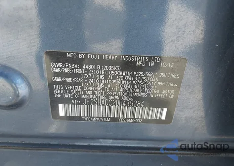 2013 Subaru Forester 2.5X Premium from USA, damaged, VIN JF2SHADC2DH439284